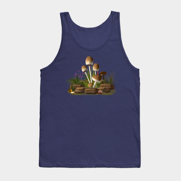 Mushroom with snail Tank Top by Anonic